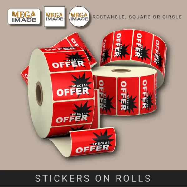 stickers on roll
